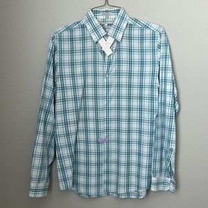 Express checkered long sleeve dress shirt